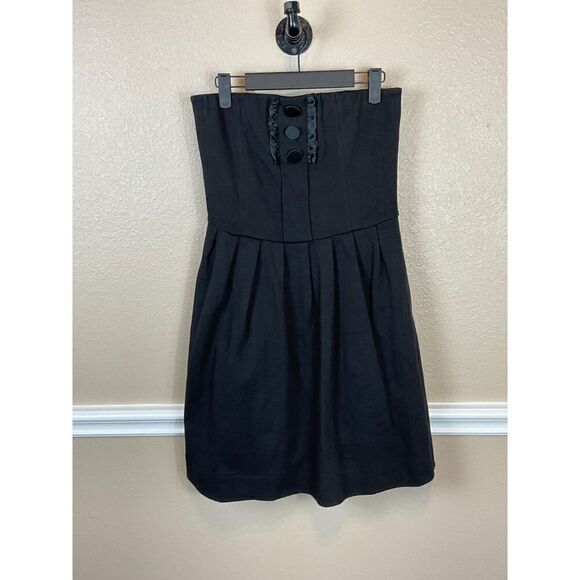 Hazel Womens Size L Black Dress Strapless Fit Flare Pockets Party Night Out R3 - Picture 3 of 12